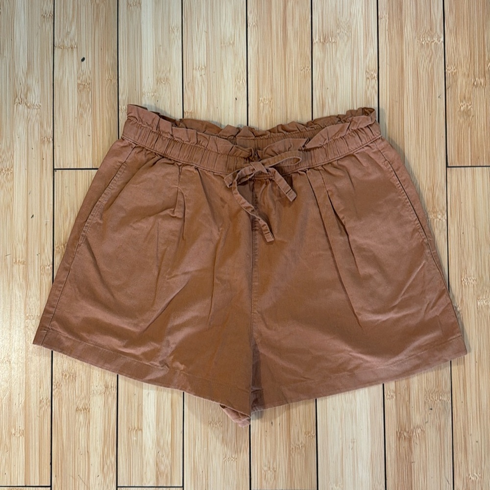 Cotton Linen Blend Elastic Shorts